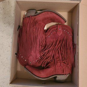 Liberty black fringe boots